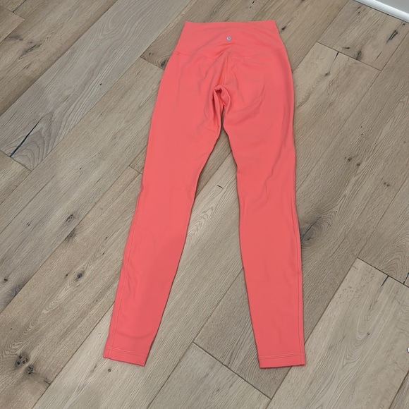 Lululemon Leggings- Raspberry cream. Tiny stain. DOUBLE LINED. - Picture 3 of 5
